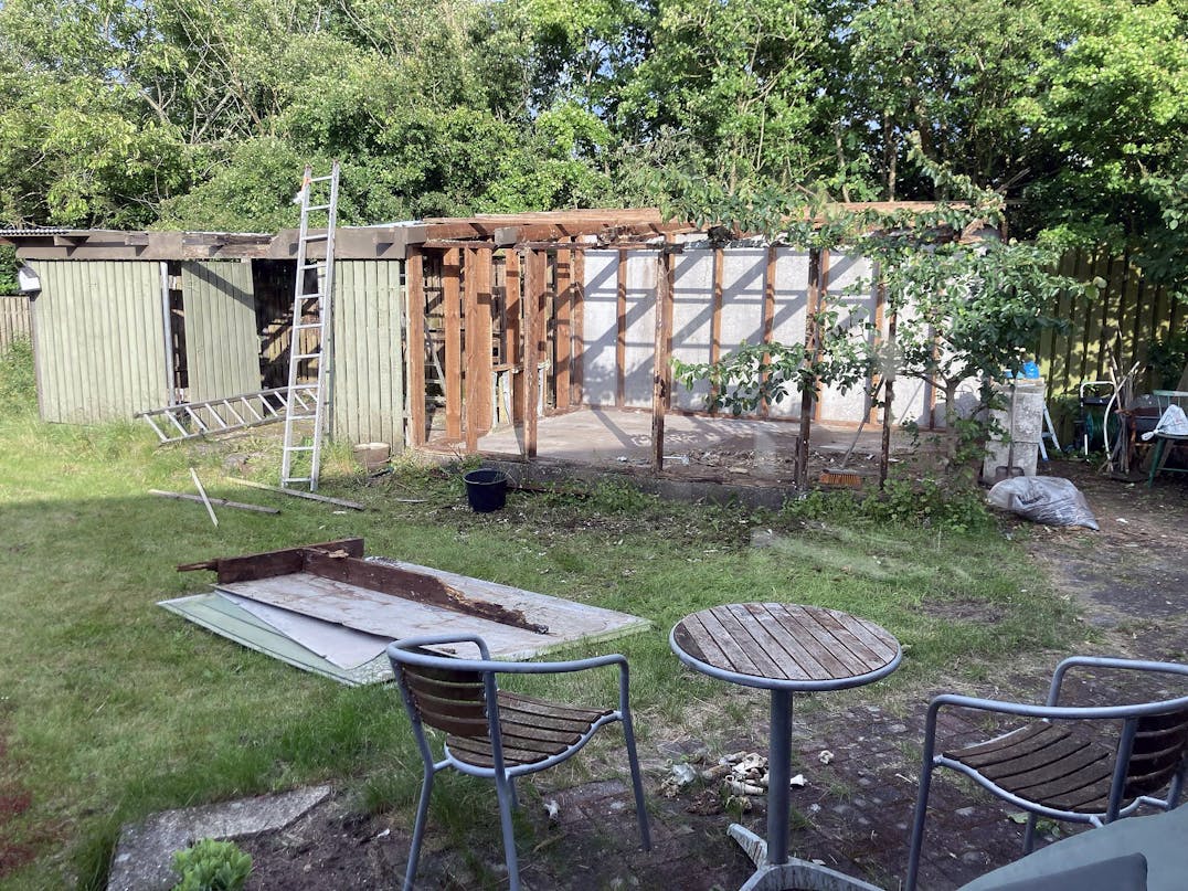 Fra gammelt skur til overdækket oase Fra gammelt skur til overdækket oase